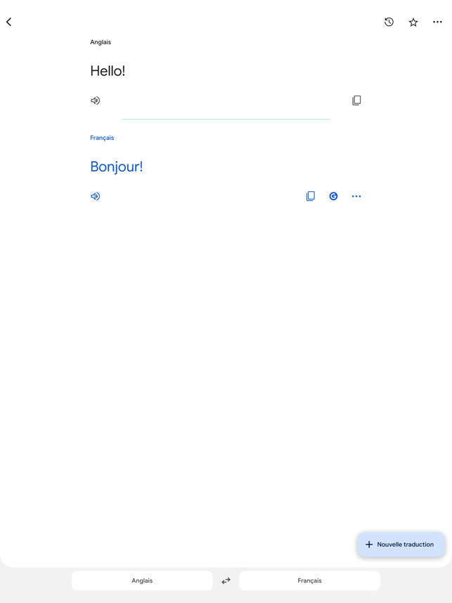 ‎Google Traduction Capture d'écran