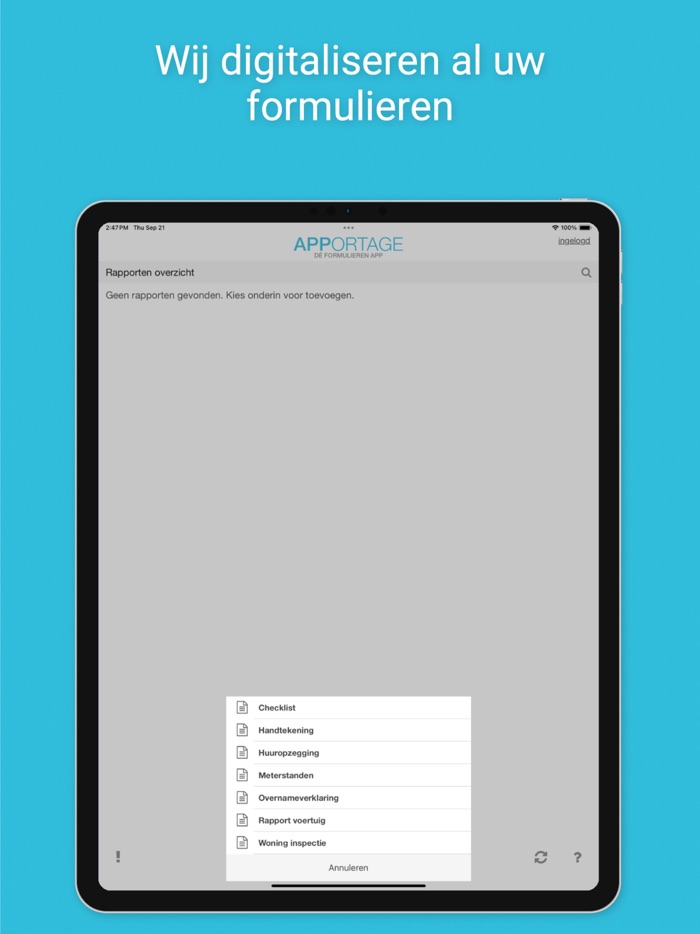 Apportage formulieren