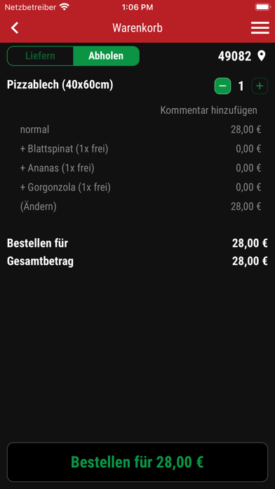 Pizza Blitz Osnabrück Screenshot