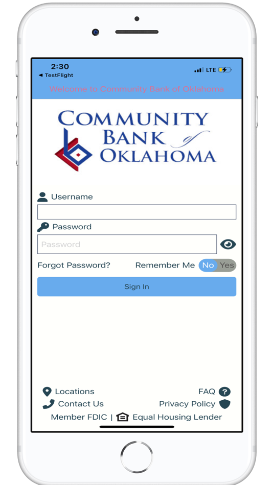 #1. Community Bank OK i2Mobile (iOS) 게시자: Community Bank of Oklahoma