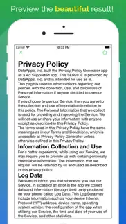 privacy policy generator iphone screenshot 2