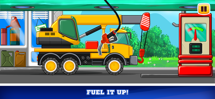Car games repair truck tractor