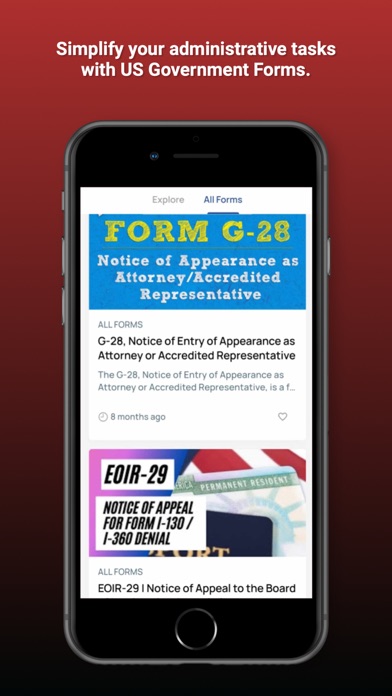 US Government Forms Screenshot