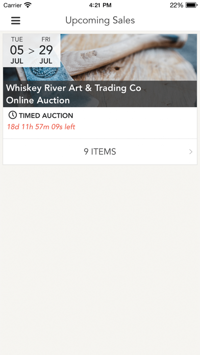 Whiskey River Auction House Screenshot