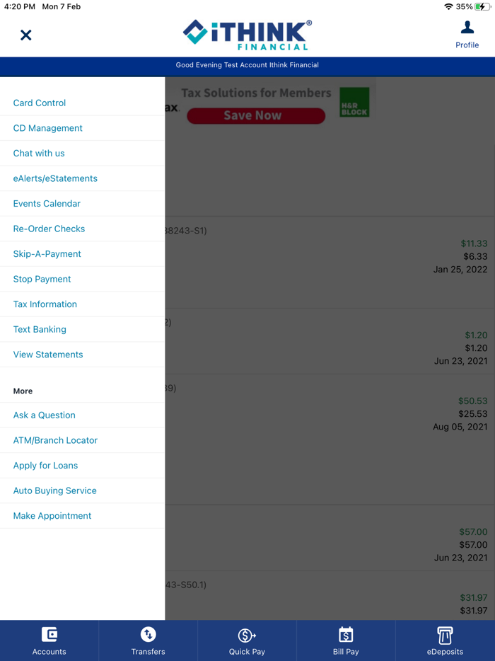iTHINK Financial Mobile App