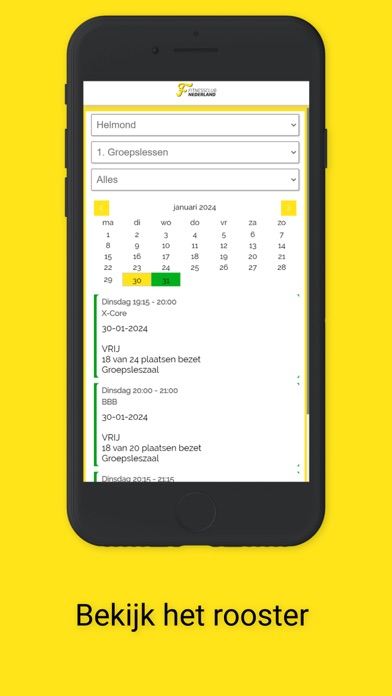 Fitnessclub Nederland Screenshot