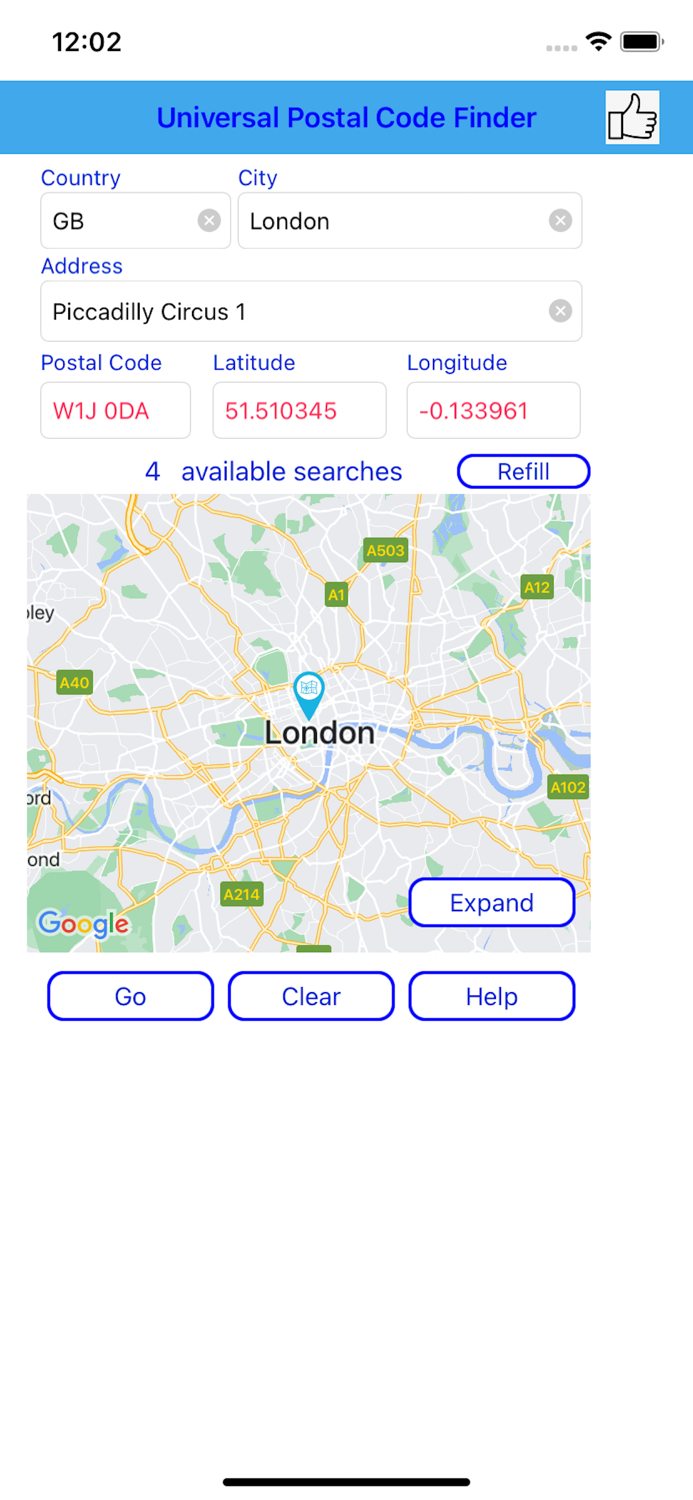 Universal Postal Code Finder