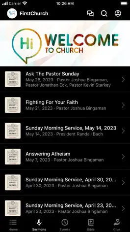 Game screenshot First Church Open Bible apk