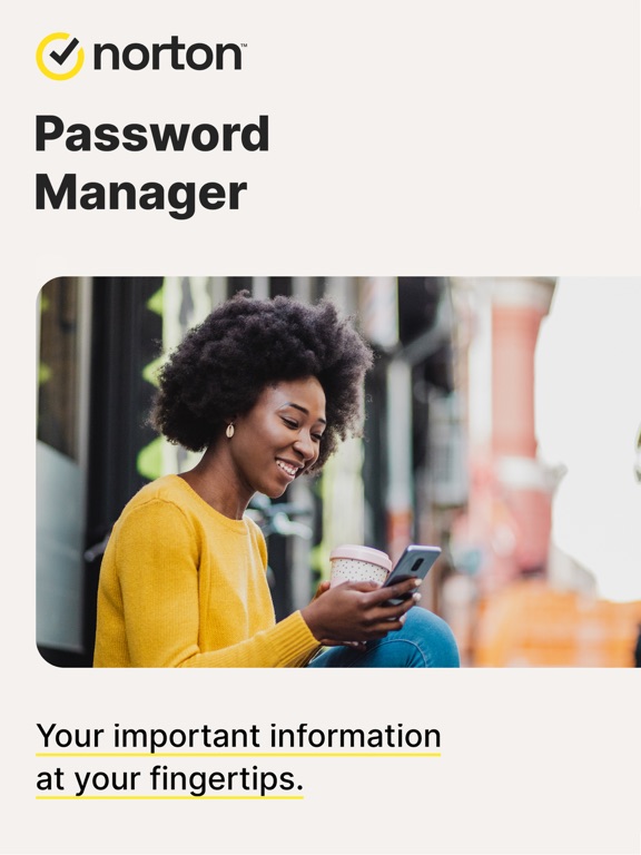 Norton Password Manager iPad app afbeelding 1
