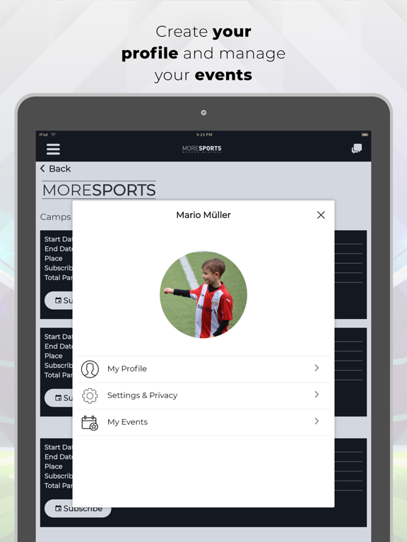 More Sports iPad screenshot