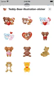 teddybear illustration sticker iphone screenshot 1