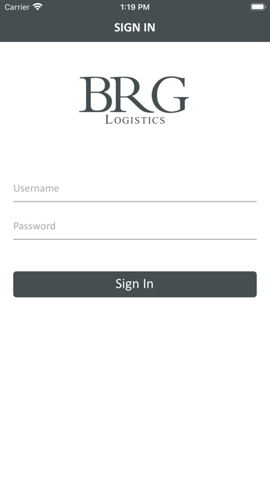 BRG Logistics Screenshot