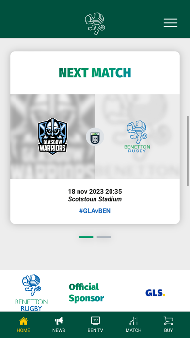 Benetton Rugby Official App Screenshot