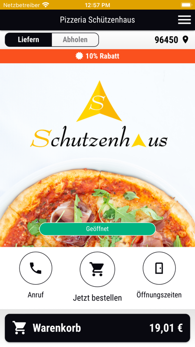 Pizzeria Schützenhaus Screenshot
