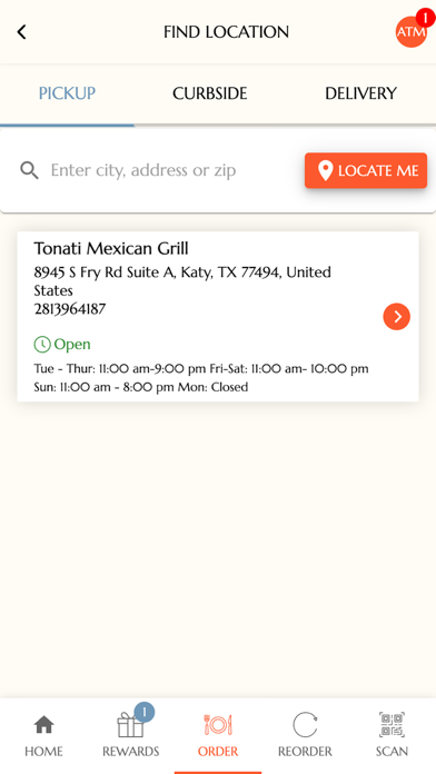 TONATI Mexican Grill Screenshot