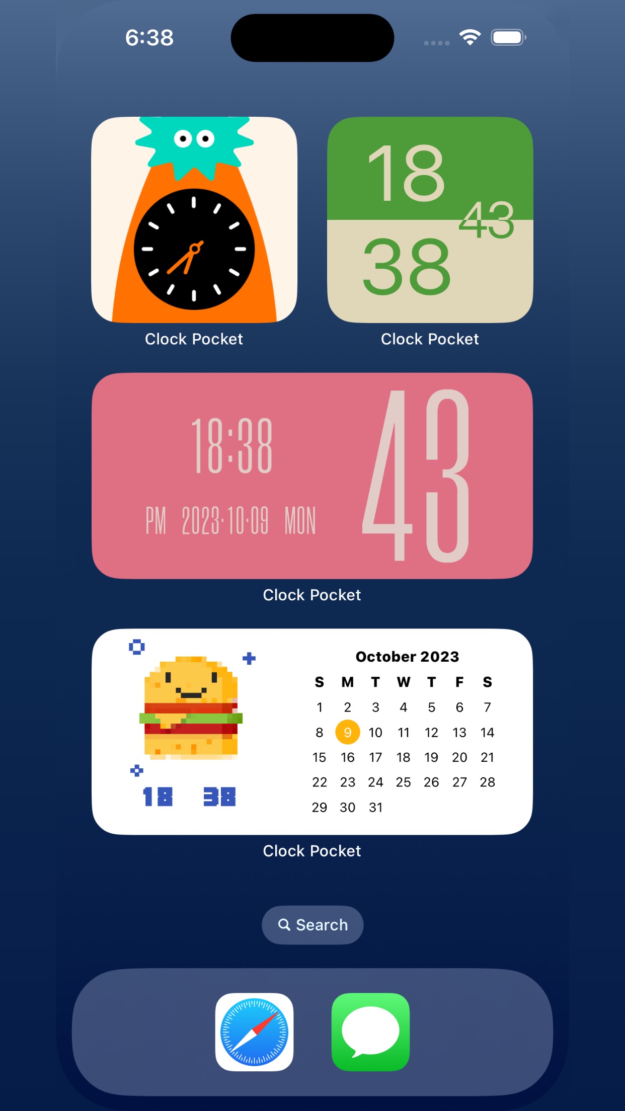 Screenshot do app Relógio de bolso: Widget clock