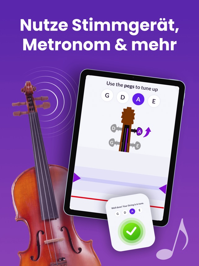 Geige lernen - tonestro im App Store