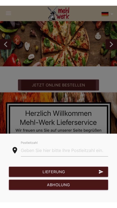 Mehl-Werk Lieferservice Screenshot
