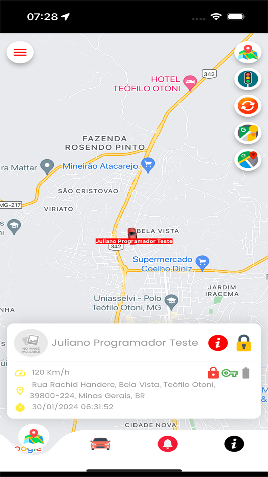 #2. Alerta do Rastreador 1 (iOS) Podle: Juliano Santos Carvalho