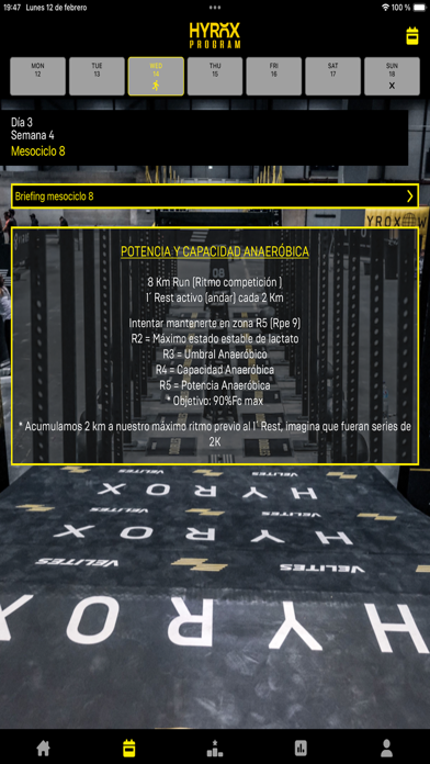 Hyrox Program Screenshot