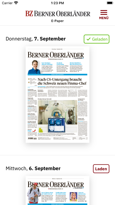 BZ Berner Oberländer E-Paper Screenshot 1 - AppWisp.com BZ Berner Oberländer E-Paper Screenshot 1 - AppWisp.com
