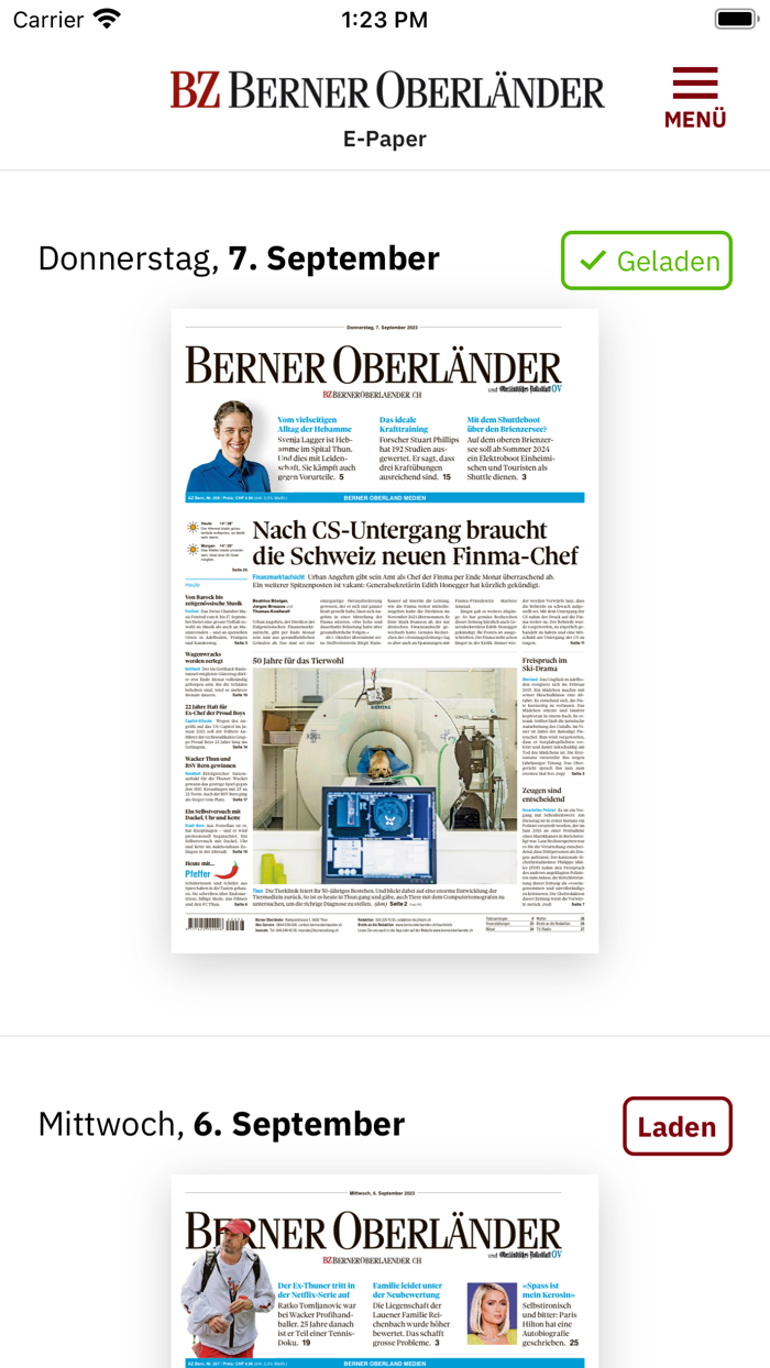 BZ Berner Oberländer E-Paper