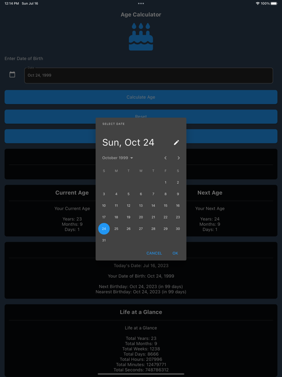 App screenshot