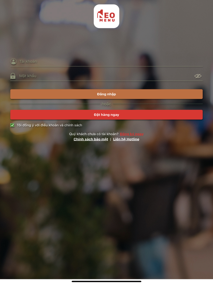 NeoMenu - Đặt hàng thông minh