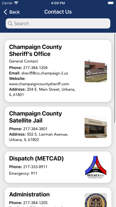 Champaign County Sheriff IL Screenshot