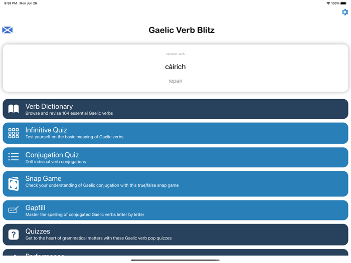 Scottish Gaelic Verb Blitz