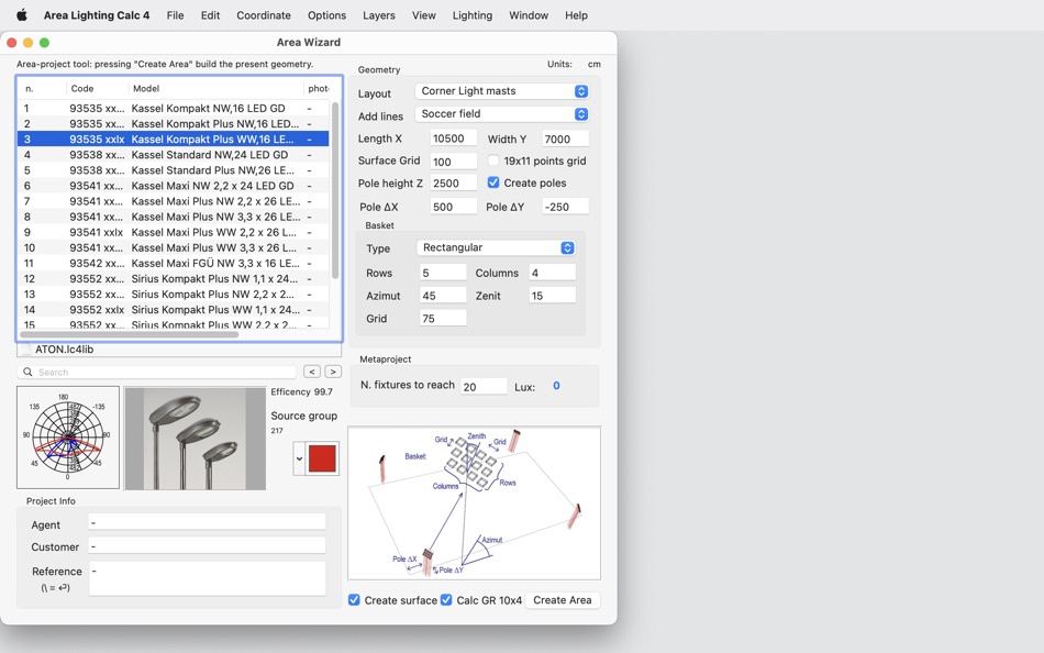 #1. Area Lighting Calc (macOS) 由: Marcello Brocato
