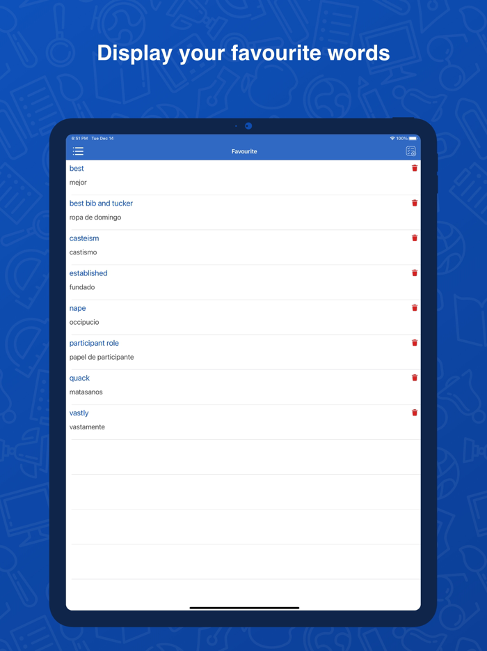 Spanish Dictionary Translator