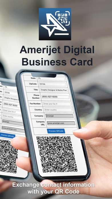 Amerijet Digital Business Card Screenshot
