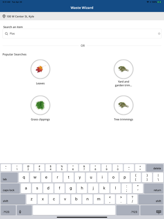 Texas Disposal Waste Wizard iPad screenshot 4 - Reference app