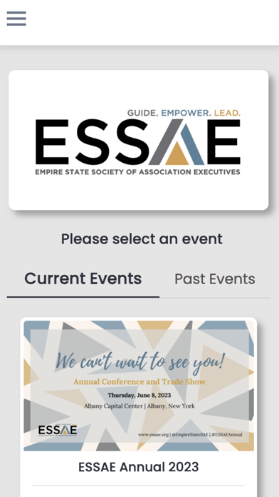 ESSAE Events Screenshot
