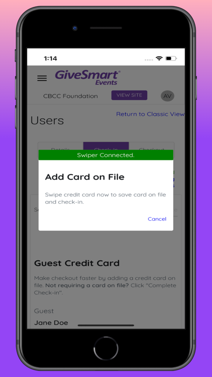 GiveSmart Events Admin