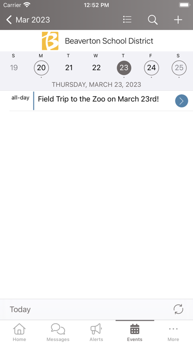 Beaverton School District Screenshot