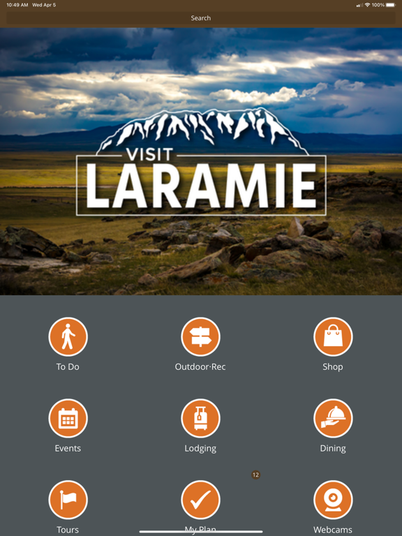 Visit Laramie, Wyoming iPad screenshot 1 - Travel app