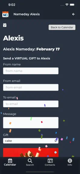 Game screenshot Namedays Calendar apk