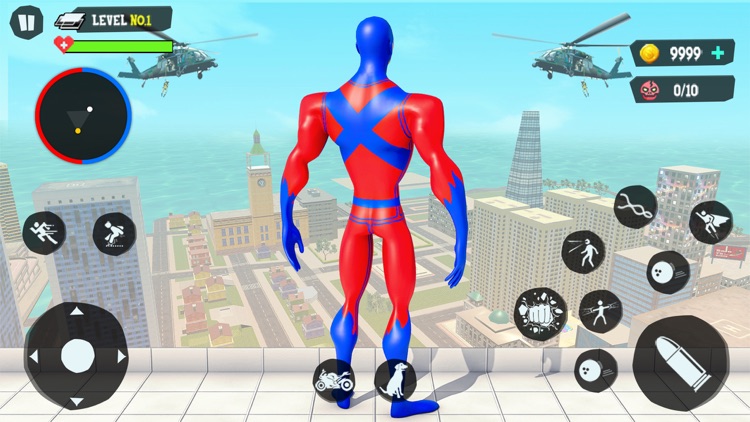 Flying Robot Rope Hero Game