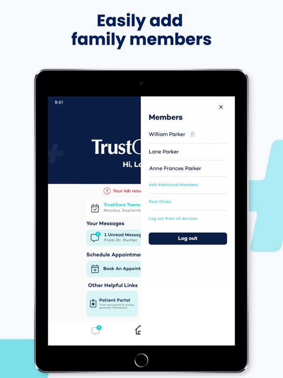TrustCare+ iPad screenshot 4 - Medical app