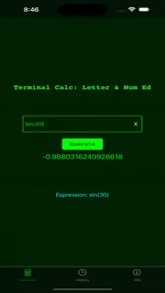 terminal calc: letter & num ed iphone screenshot 4