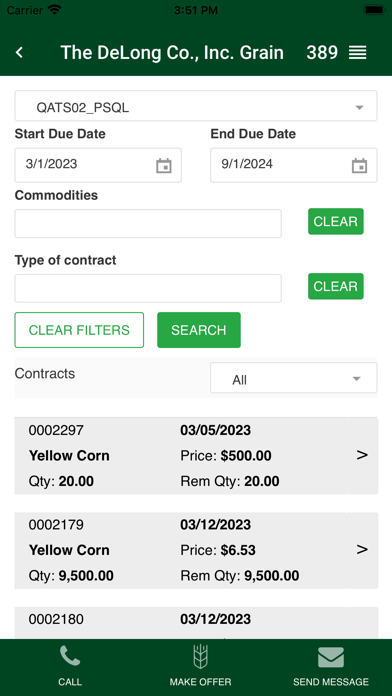 The DeLong Co., Inc. Grain Screenshot