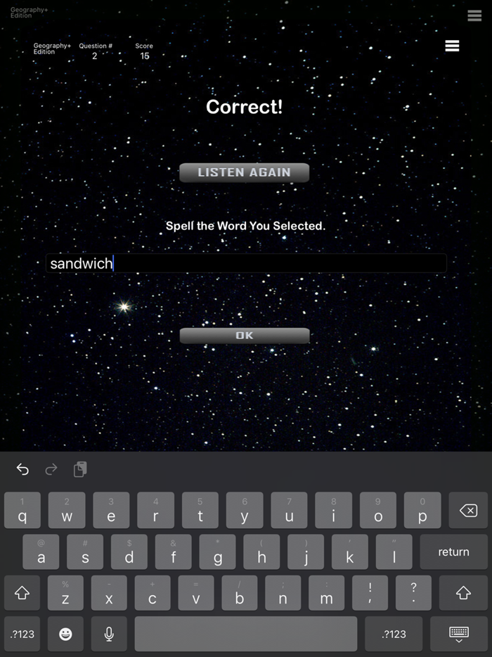 Geography - Comet Spelling