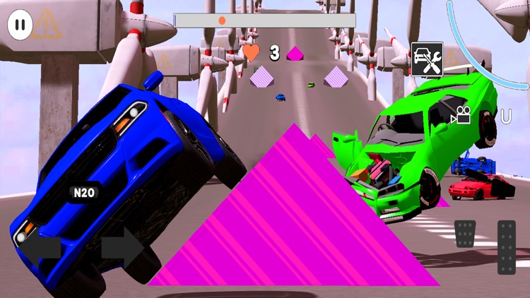 Slippery Slope Car Destruction