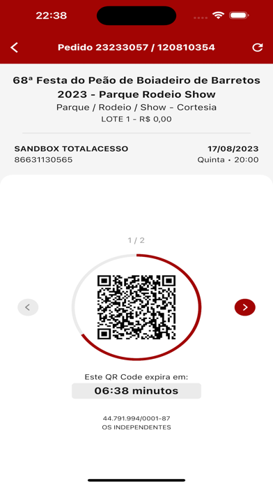 Barretos Ingressos Screenshot