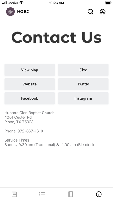 Hunters Glen Baptist Church Screenshot