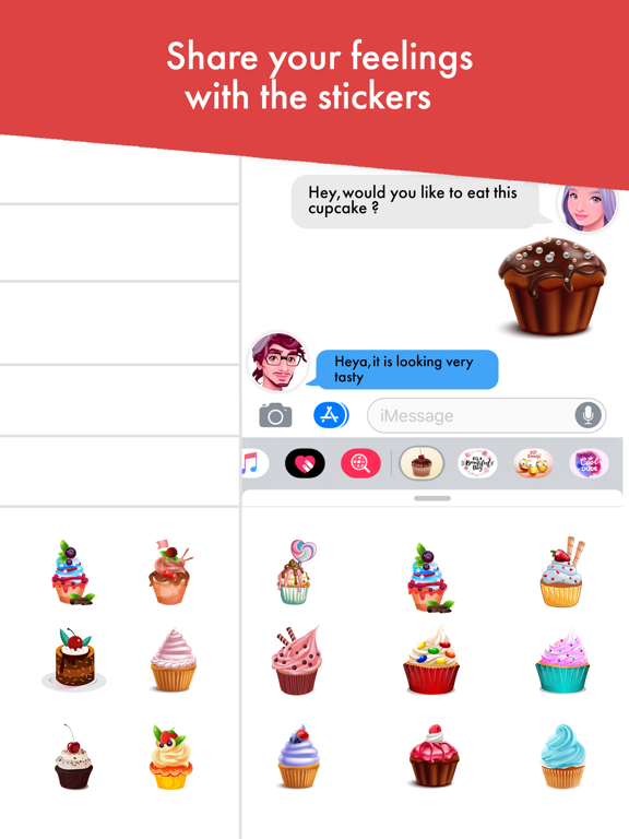 Screenshot #4 for Yummy Cupcake Stickers