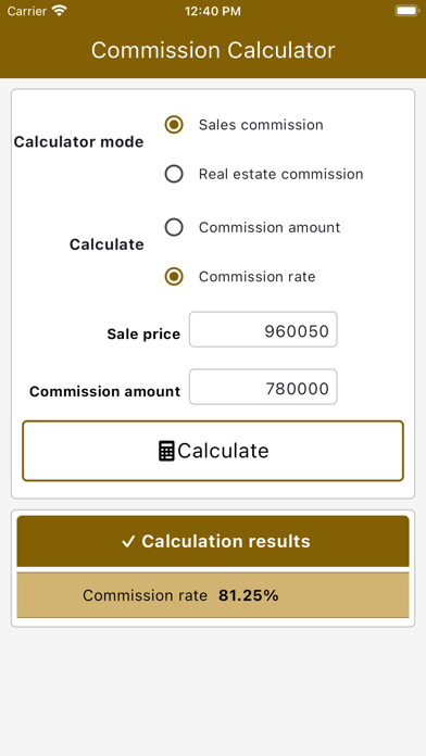 Commission rate calculator best sale