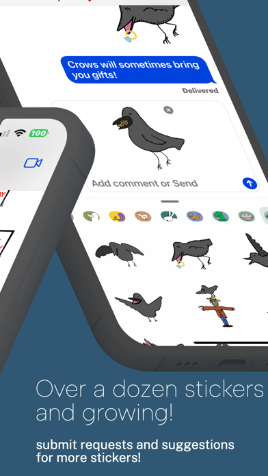 Happy Crows Stickers Screenshot